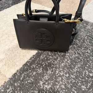 Tory Burch Black Mini Bag with Gold Accents